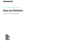 Tablet Screenshot of daysarenumbers.net